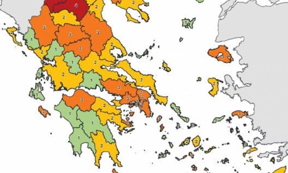 Ο χάρτης του κορονοϊού την Ελλάδα - Δείτε όλες τις περιοχές